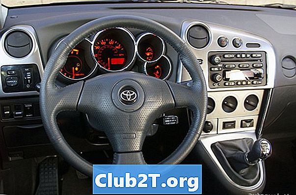 2014 Toyota 매트릭스 자동차 전구 사이징 정보