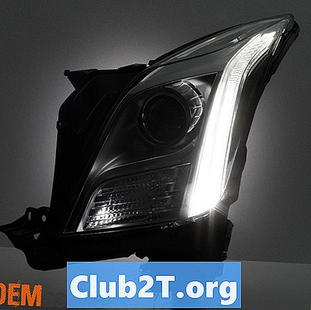 2015 Cadillac XTS: n lampunvaihtokoot