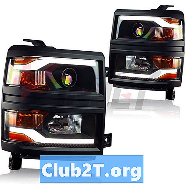 2015 Розміри лампочки заміни лампочки Chevrolet Silverado