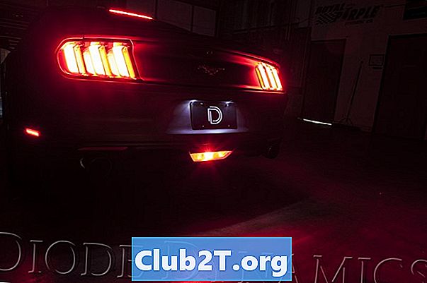 2015 Ford Mustang Αλλάξτε το διάγραμμα μεγέθους των λαμπτήρων