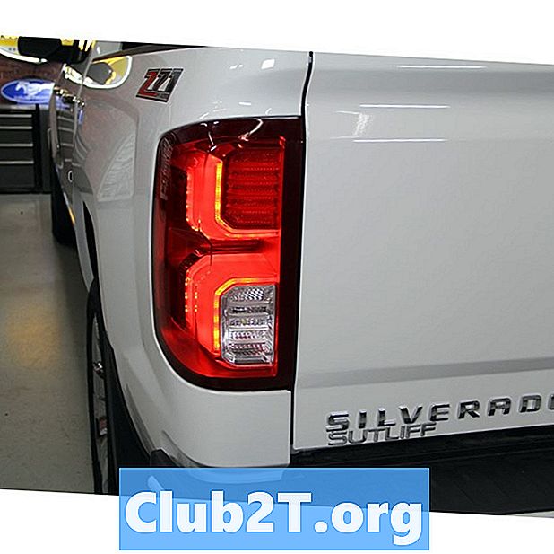 2017 Chevrolet Silverado Керівництво розміру лампочки