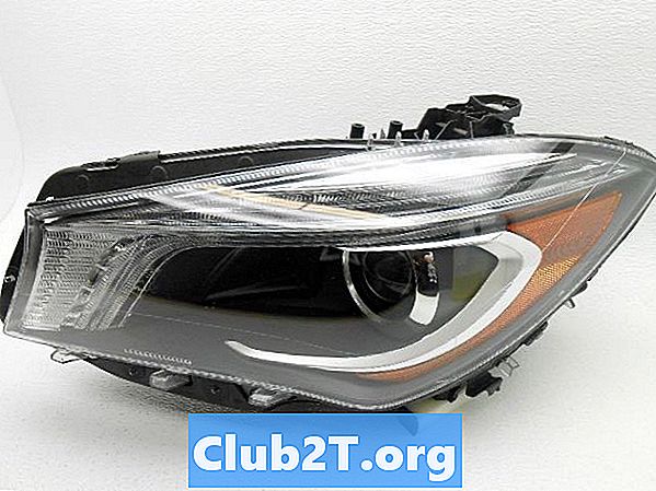 2015 Mercedes CLA250 Automotive Light Bulbs Størrelser