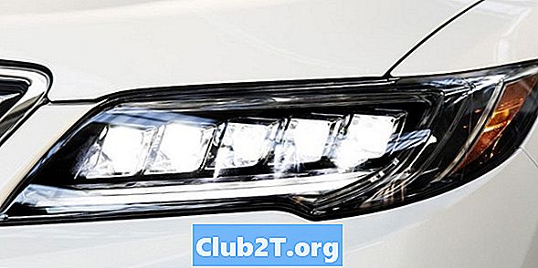 2016 Acura ILX žárovky velikosti diagramu