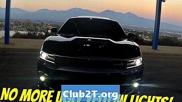 2016 Dodge Charger Light Bulb Størrelsesdiagram