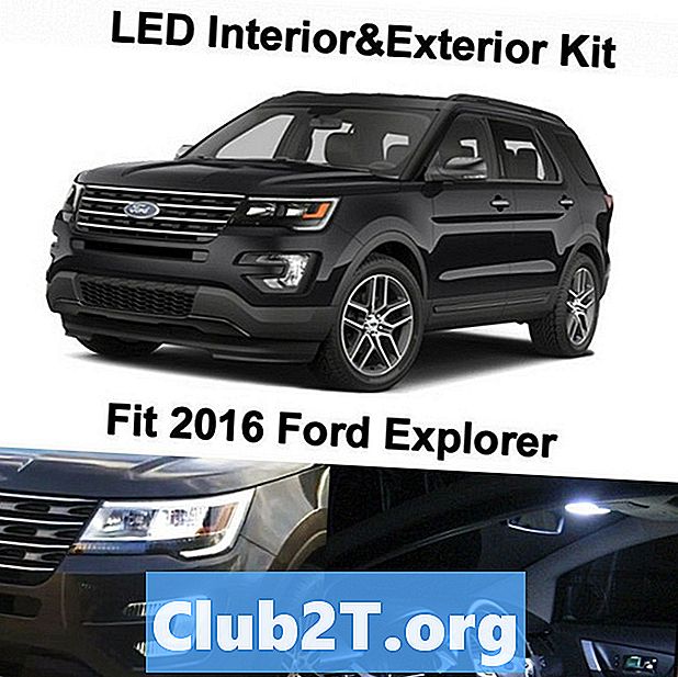 2016 Ford Explorer villanykörték méretei