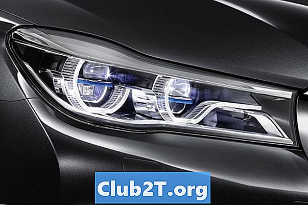 2017 BMW X5 Auto žárovky velikosti grafu