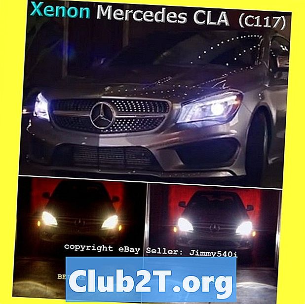 2017 Mercedes CLA250 Розміри лампочки