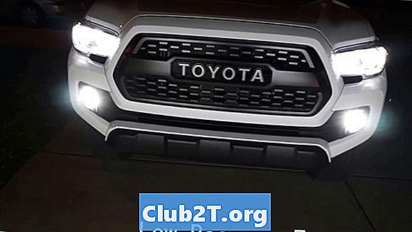 2017 „Toyota Tacoma“ lemputės dydžiai