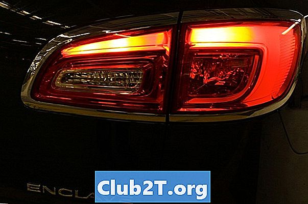 2017 Buick Enclave'i lampide suuruse skeem